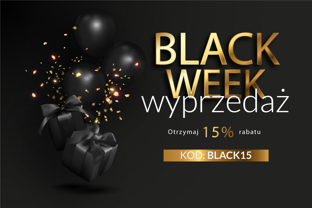 Promocja BlackWeek 15 procent na wszystkie produkty